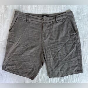 PAIGE Men’s Linen Blend Shorts 34 Aluminum Frost Gray Casual Summer